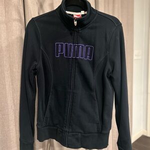 Retro puma turtleneck zip hoodie.